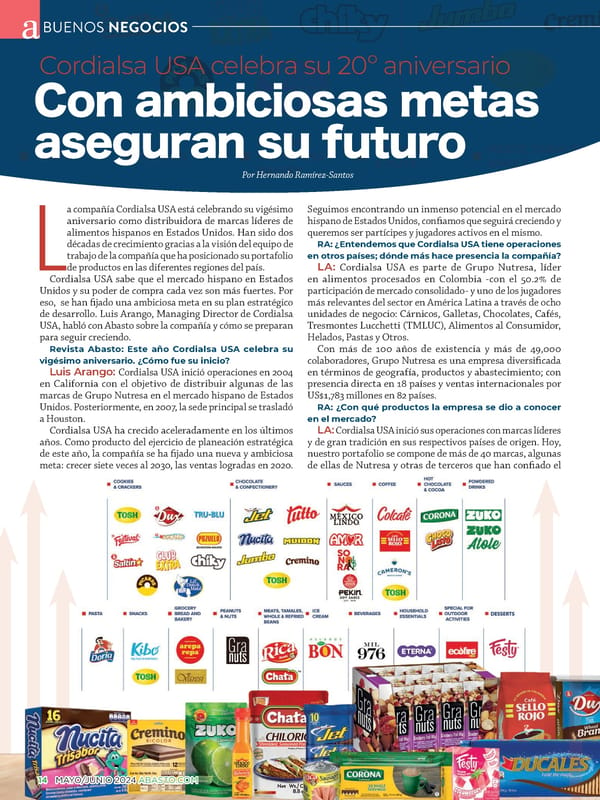 Abasto Magazine - Mayo/Junio 2024 - Page 14