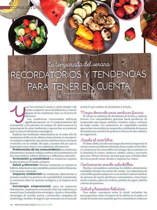 Abasto Magazine - Mayo/Junio 2024 - Page 122