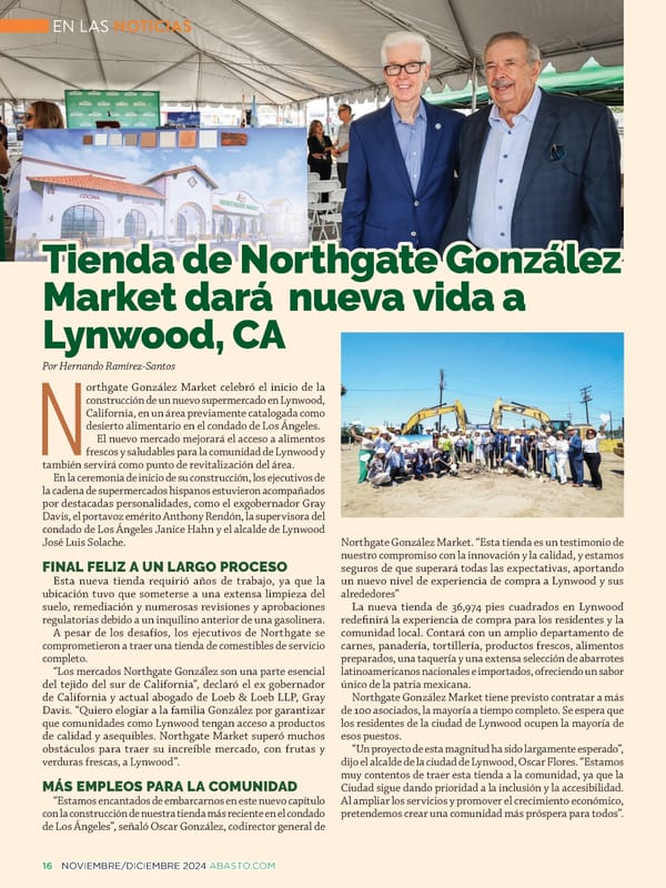 Abasto Magazine: Noviembre/Diciembre 2024 - SPANISH - Page 16