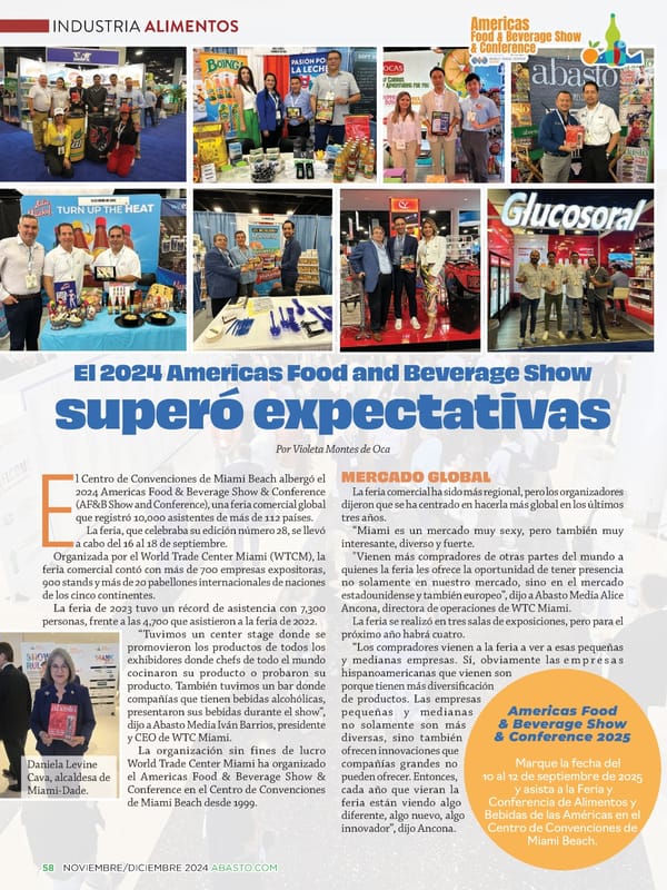 Abasto Magazine: Noviembre/Diciembre 2024 - SPANISH - Page 58