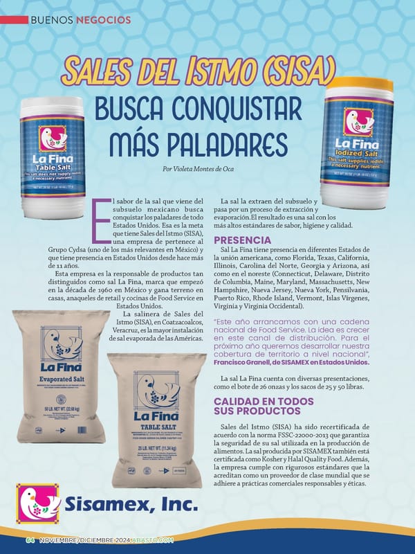 Abasto Magazine: Noviembre/Diciembre 2024 - SPANISH - Page 64