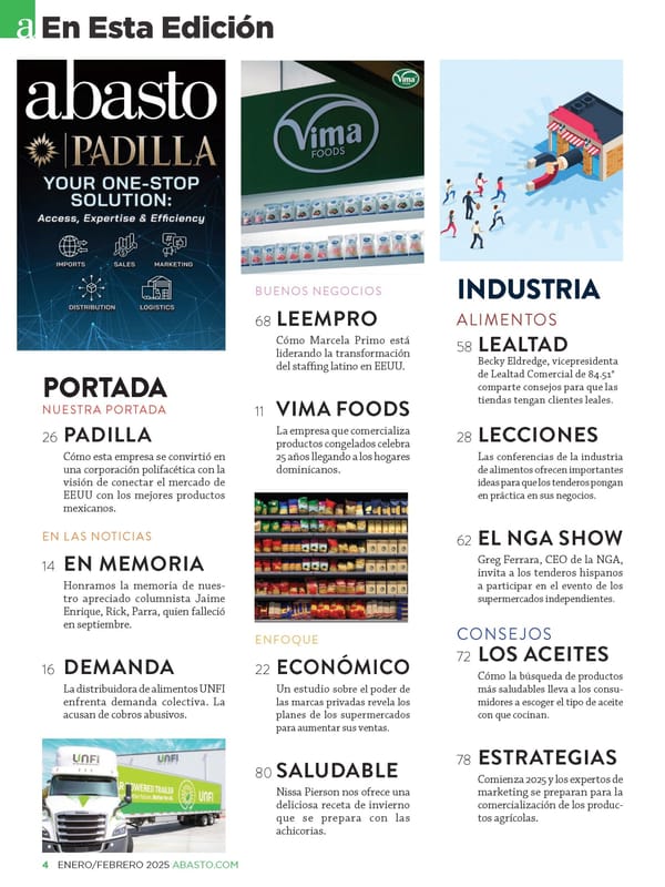 Abasto Magazine: Enero/ Febrero 2025 -SPANISH - Page 4