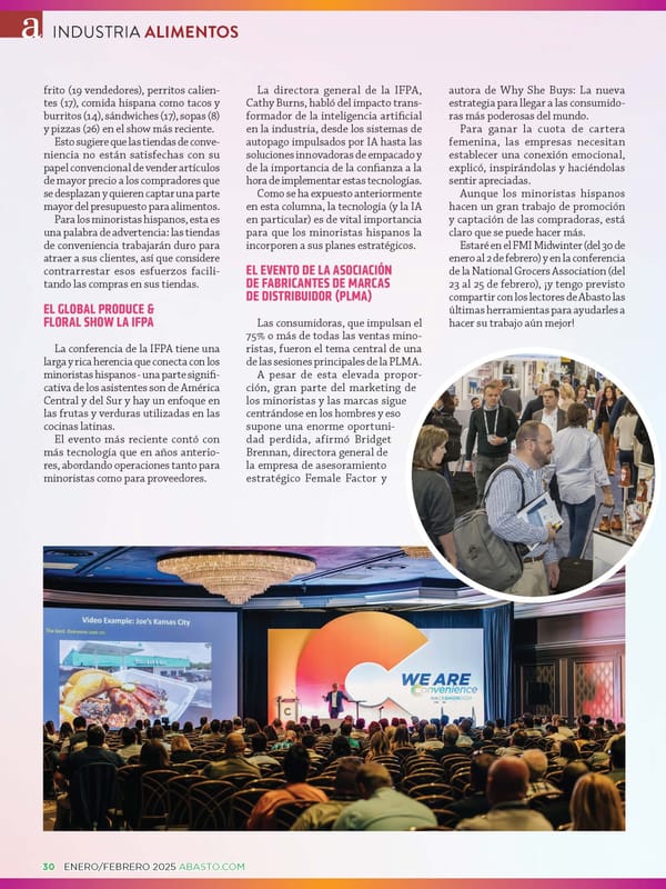 Abasto Magazine: Enero/ Febrero 2025 -SPANISH - Page 30