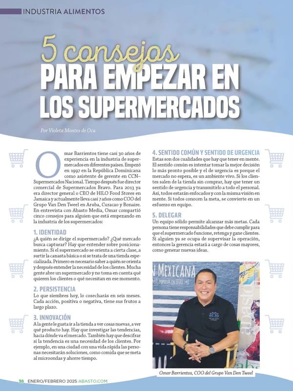 Abasto Magazine: Enero/ Febrero 2025 -SPANISH - Page 38