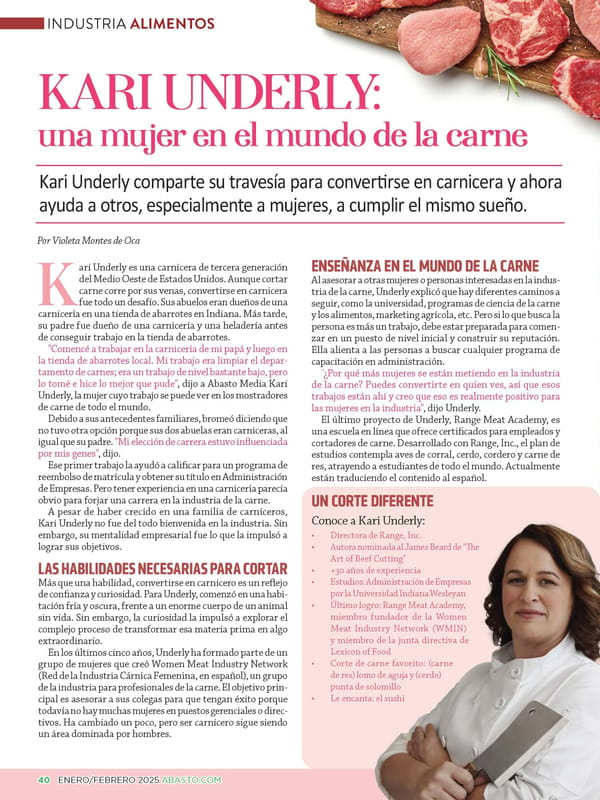 Abasto Magazine: Enero/ Febrero 2025 -SPANISH - Page 40