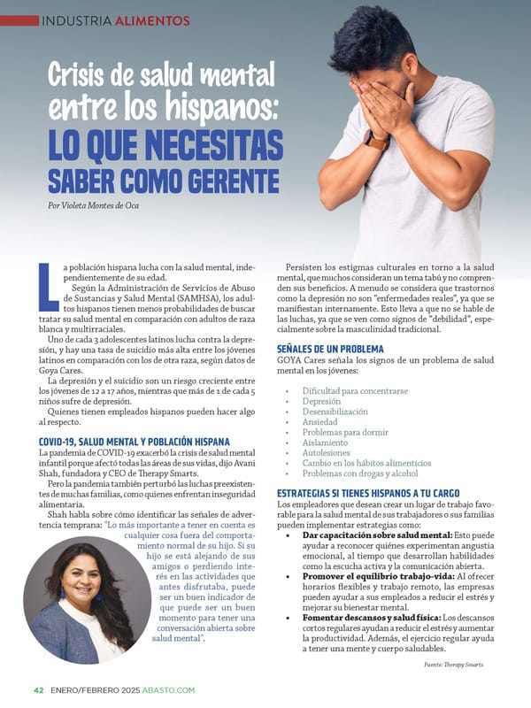 Abasto Magazine: Enero/ Febrero 2025 -SPANISH - Page 42