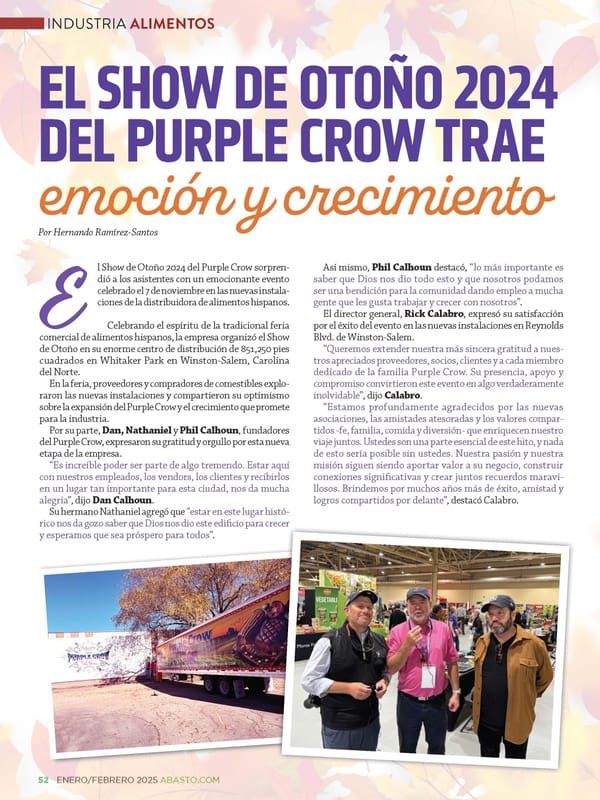 Abasto Magazine: Enero/ Febrero 2025 -SPANISH - Page 52