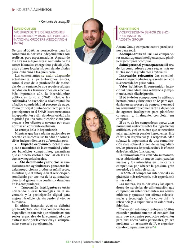 Abasto Magazine Enero / Febrero 2026 SPANISH - Page 56