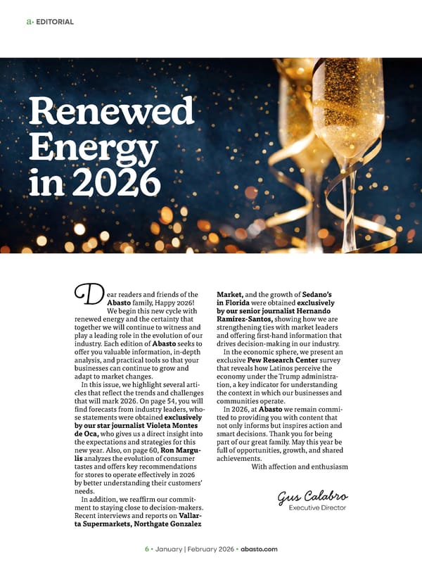 Abasto Magazine January / February 2026 ENGLISH - Page 6