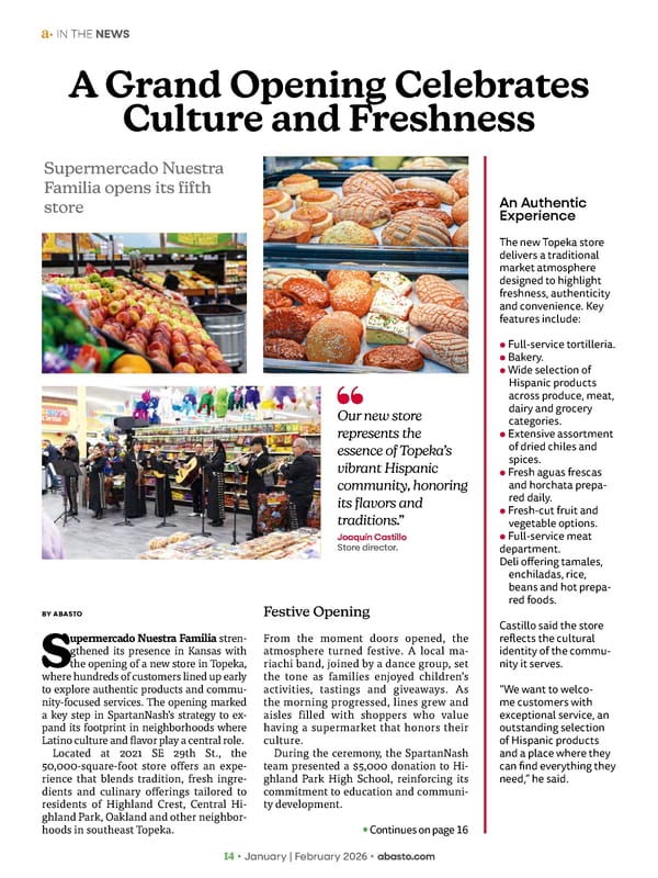 Abasto Magazine January / February 2026 ENGLISH - Page 14