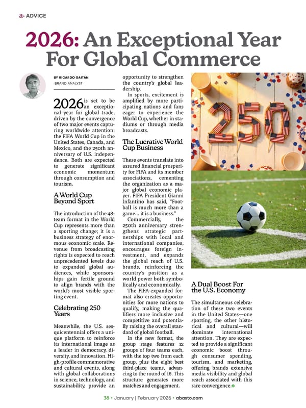 Abasto Magazine January / February 2026 ENGLISH - Page 38