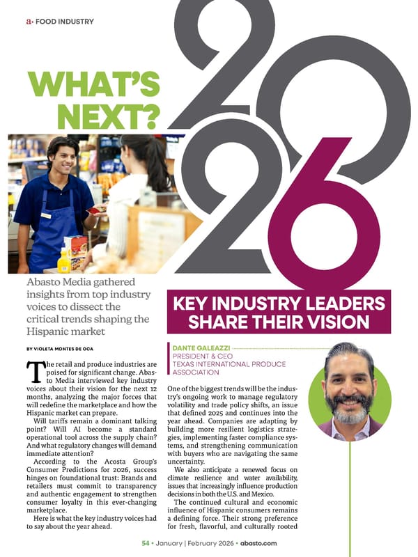 Abasto Magazine January / February 2026 ENGLISH - Page 54