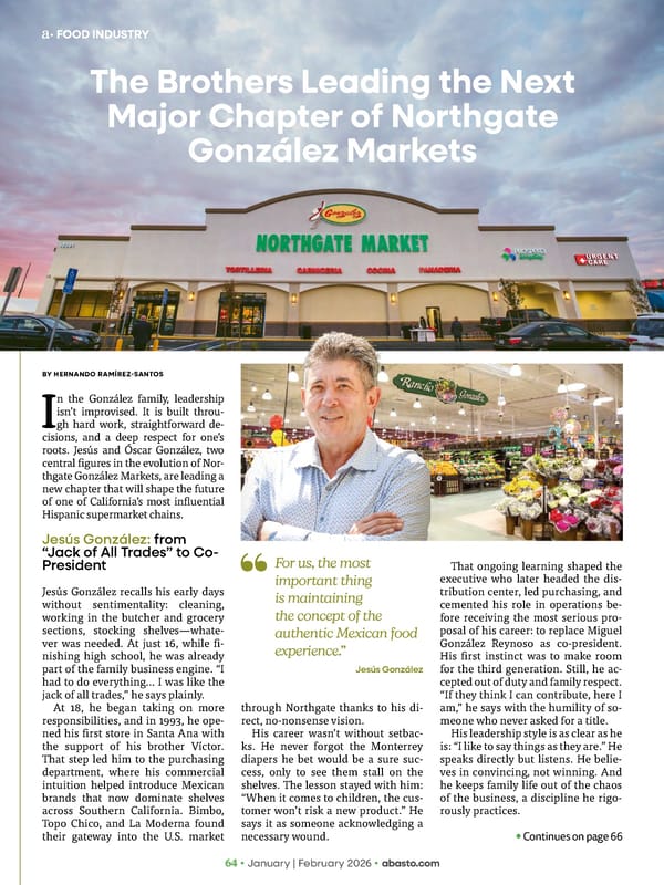 Abasto Magazine January / February 2026 ENGLISH - Page 64
