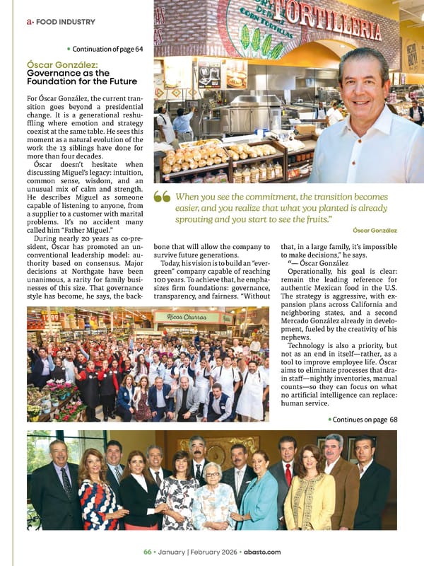 Abasto Magazine January / February 2026 ENGLISH - Page 66