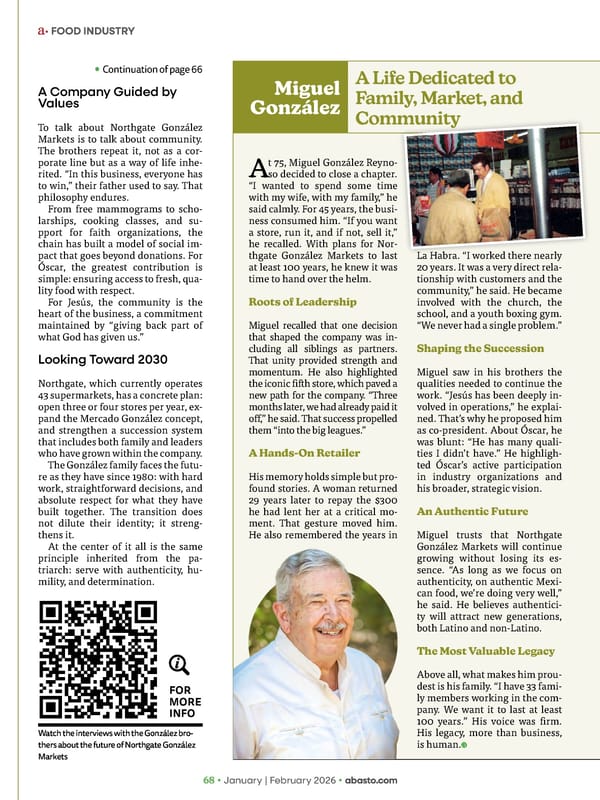Abasto Magazine January / February 2026 ENGLISH - Page 68