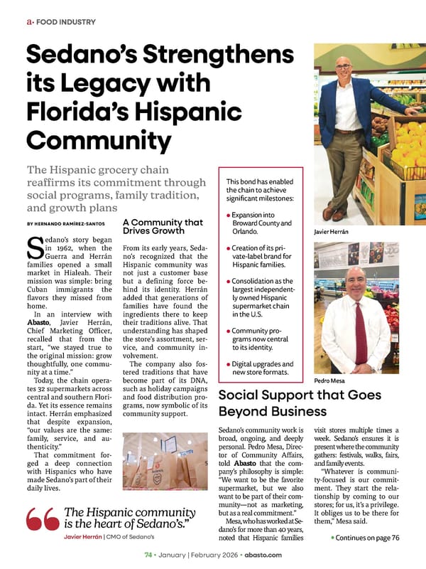 Abasto Magazine January / February 2026 ENGLISH - Page 74