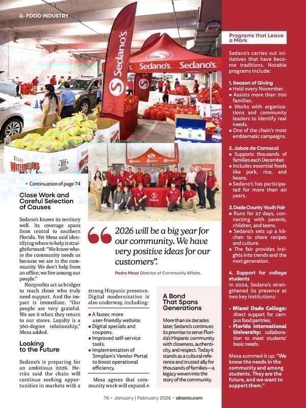 Abasto Magazine January / February 2026 ENGLISH - Page 76