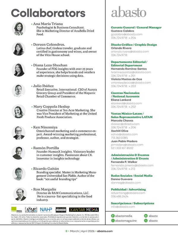 Abasto Magazine March / April 2026 ENGLISH - Page 8