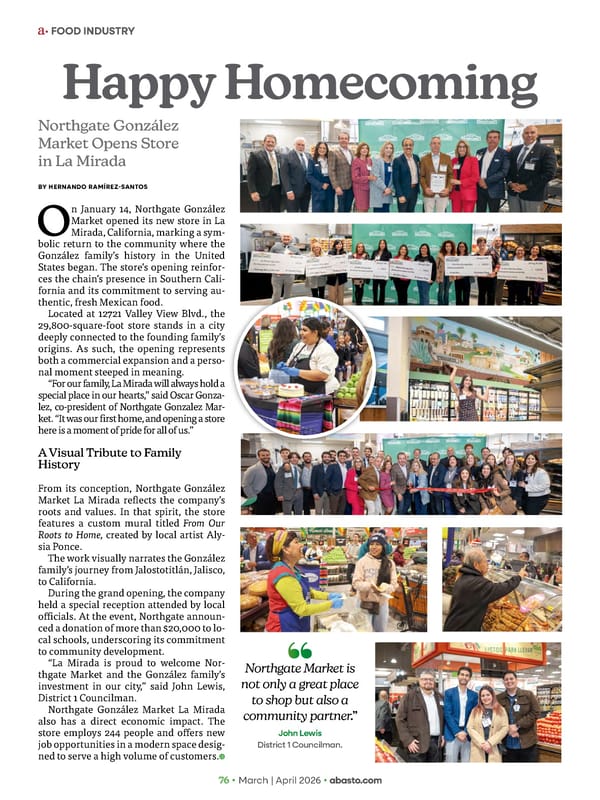 Abasto Magazine March / April 2026 ENGLISH - Page 100