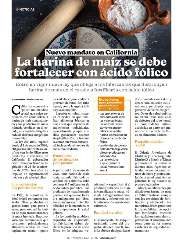 Abasto Magazine Marzo / abril 2026 SPANISH - Page 16