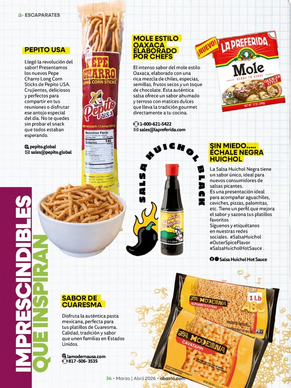 Abasto Magazine Marzo / abril 2026 SPANISH - Page 36