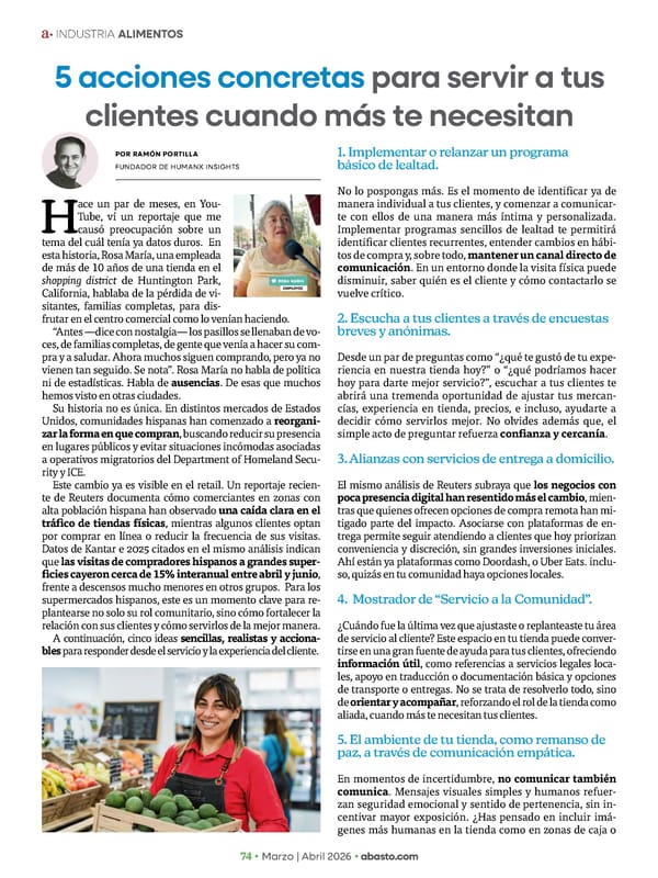 Abasto Magazine Marzo / abril 2026 SPANISH - Page 98