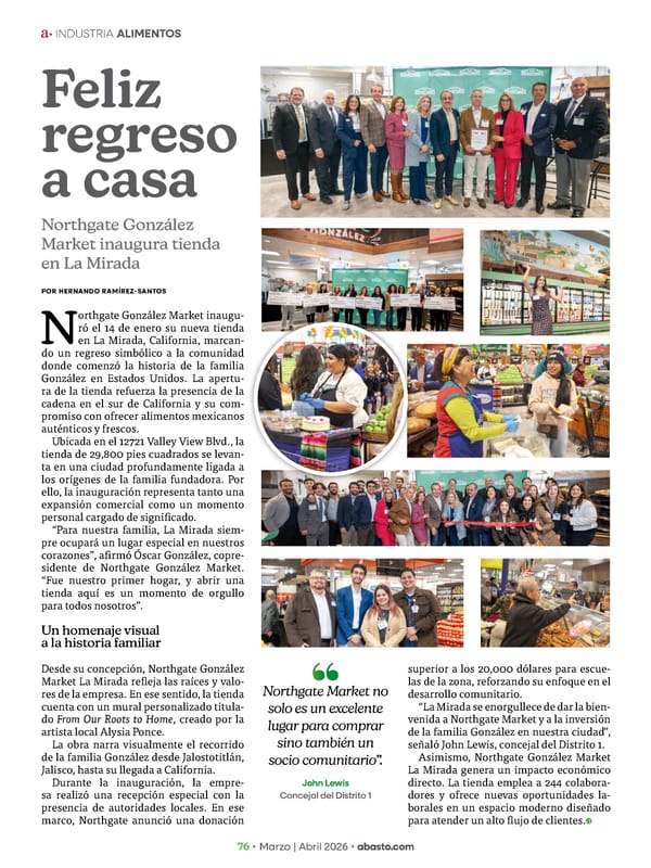 Abasto Magazine Marzo / abril 2026 SPANISH - Page 100