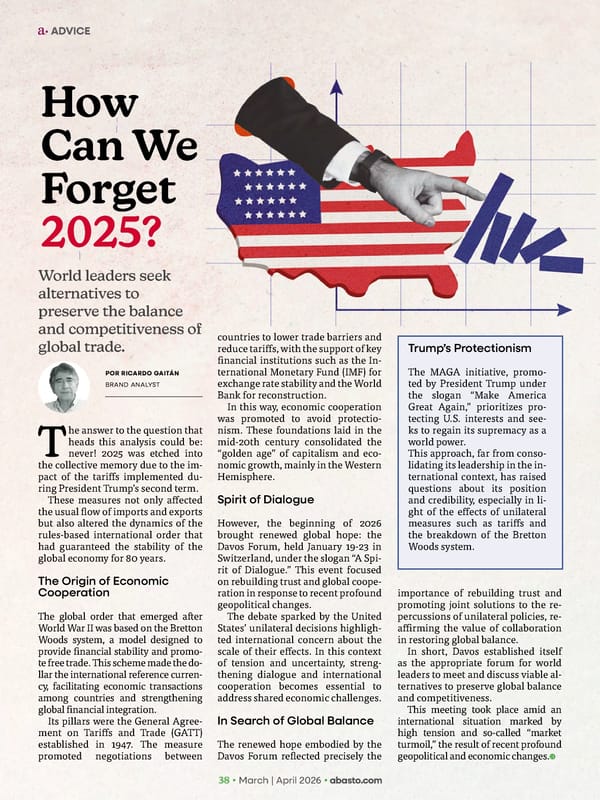 Abasto Magazine March / April 2026 ENGLISH - Page 38