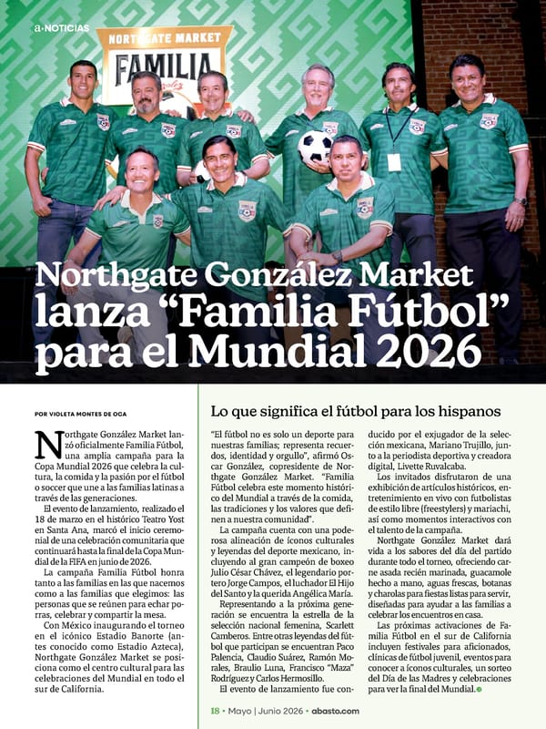 Abasto Magazine - May/June 2026 SPANISH - Page 18