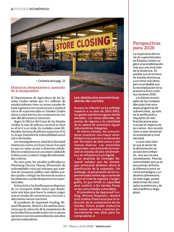 Abasto Magazine - May/June 2026 SPANISH - Page 24