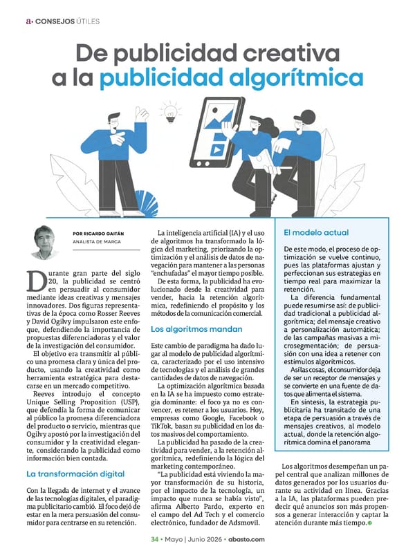 Abasto Magazine - May/June 2026 SPANISH - Page 34