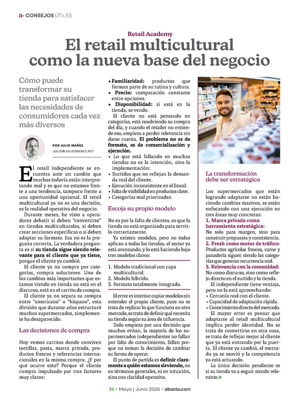 Abasto Magazine - May/June 2026 SPANISH - Page 36