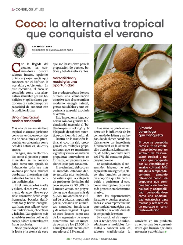 Abasto Magazine - May/June 2026 SPANISH - Page 38