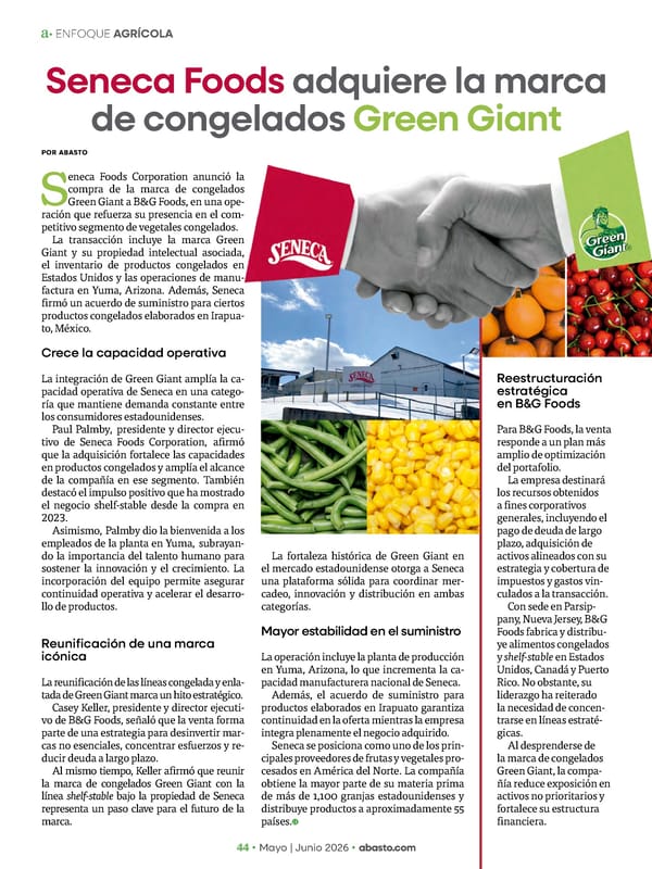 Abasto Magazine - May/June 2026 SPANISH - Page 44