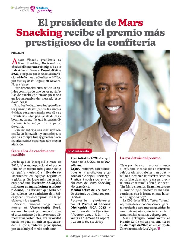 Abasto Magazine - May/June 2026 SPANISH - Page 54