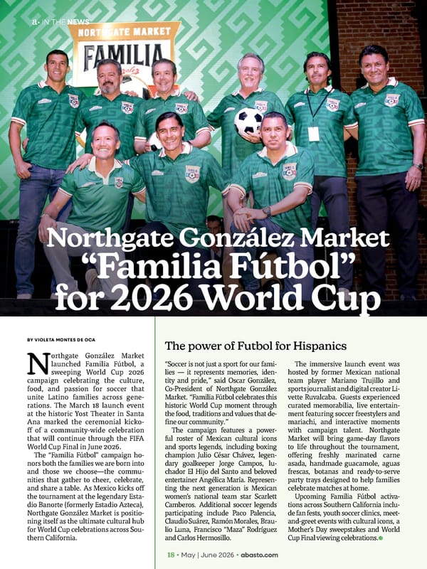 Abasto Magazine - May/June 2026 ENGLISH - Page 18