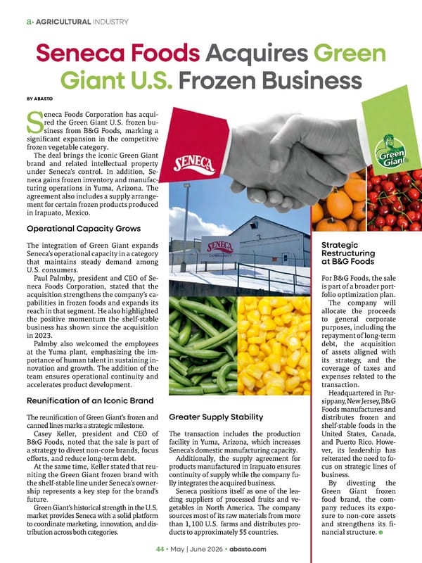 Abasto Magazine - May/June 2026 ENGLISH - Page 44