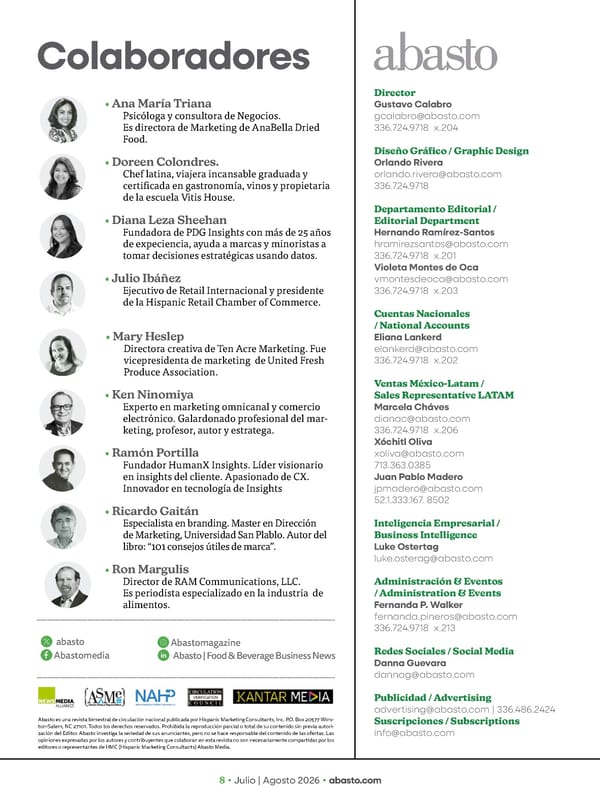 Abasto Magazine - Julio / agosto 2026 - Page 8