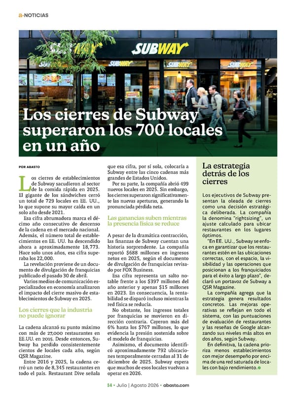 Abasto Magazine - Julio / agosto 2026 - Page 14
