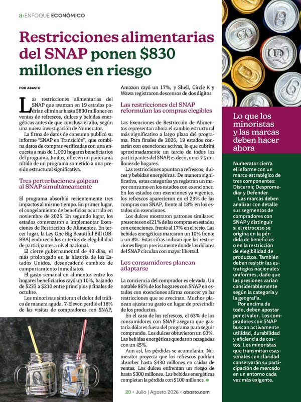 Abasto Magazine - Julio / agosto 2026 - Page 20