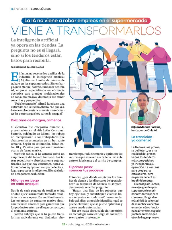 Abasto Magazine - Julio / agosto 2026 - Page 22