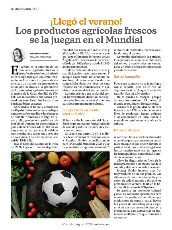 Abasto Magazine - Julio / agosto 2026 - Page 40