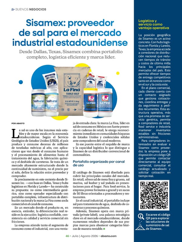 Abasto Magazine - Julio / agosto 2026 - Page 46