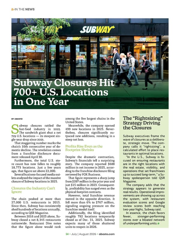 Abasto Magazine - July/August 2026 english - Page 14
