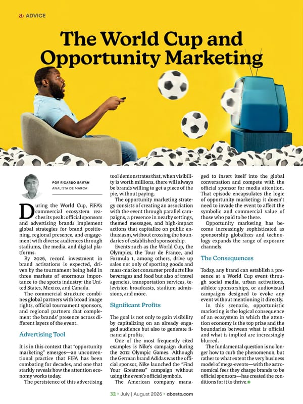 Abasto Magazine - July/August 2026 english - Page 32
