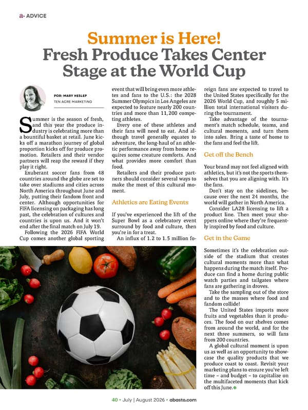 Abasto Magazine - July/August 2026 english - Page 40