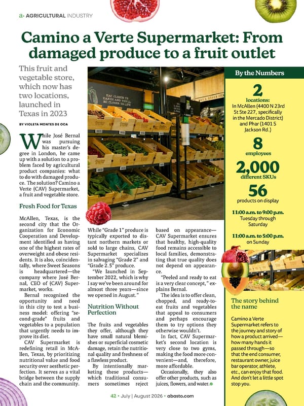 Abasto Magazine - July/August 2026 english - Page 42