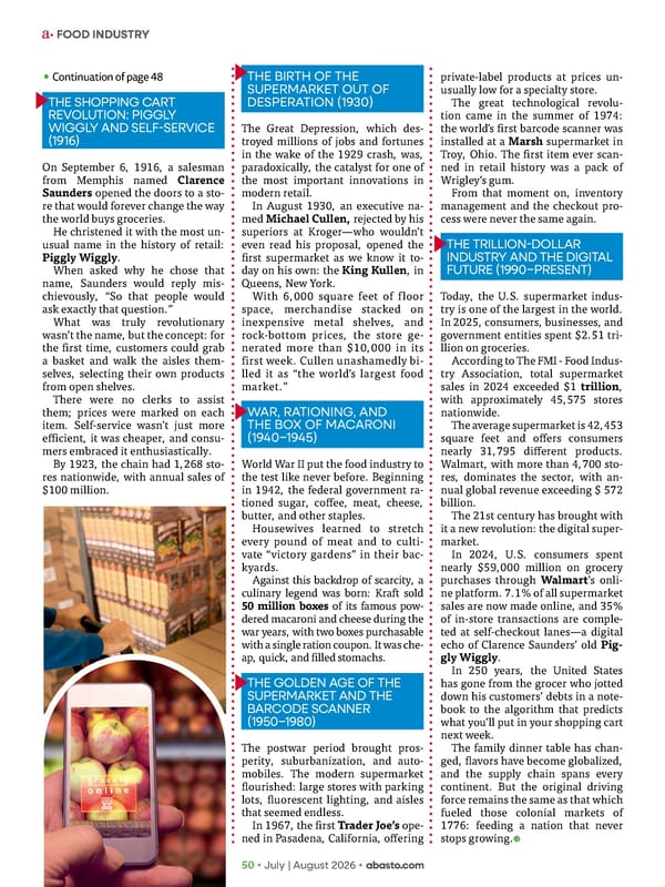 Abasto Magazine - July/August 2026 english - Page 50