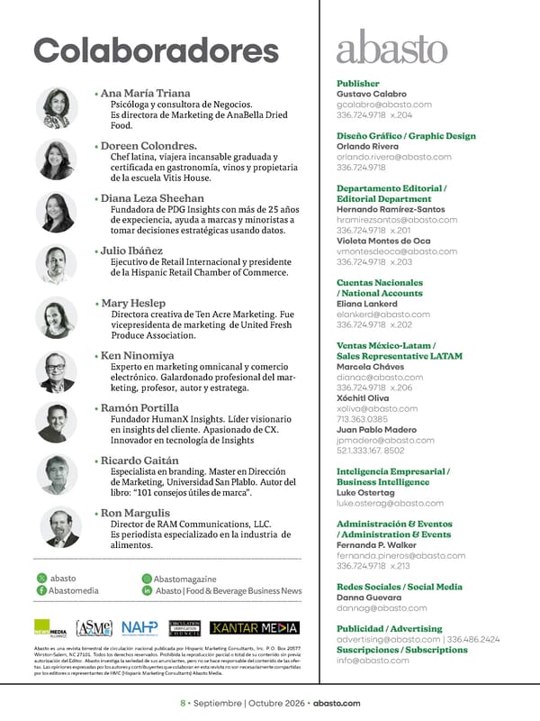 Abasto Magazine Septiembre / Octubre 2026 - Page 8