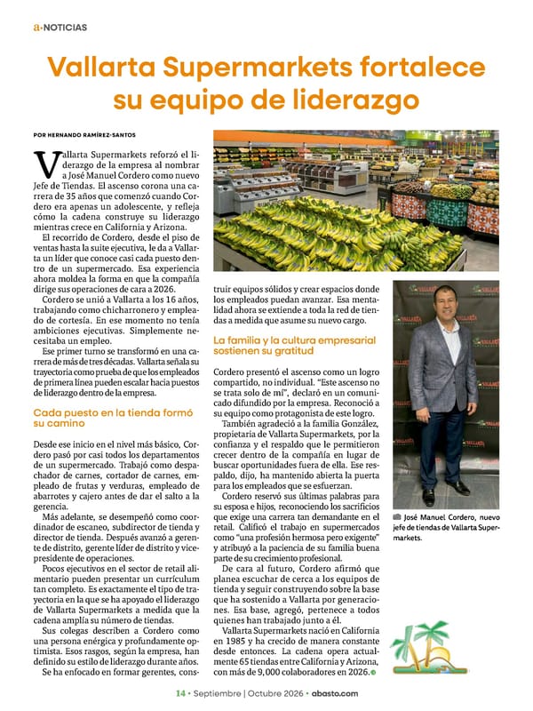 Abasto Magazine Septiembre / Octubre 2026 - Page 14